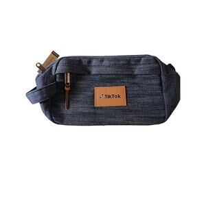 ORIGAUDIO +  TIK TOK Blue Denim Travel Makeup Shaving Bag